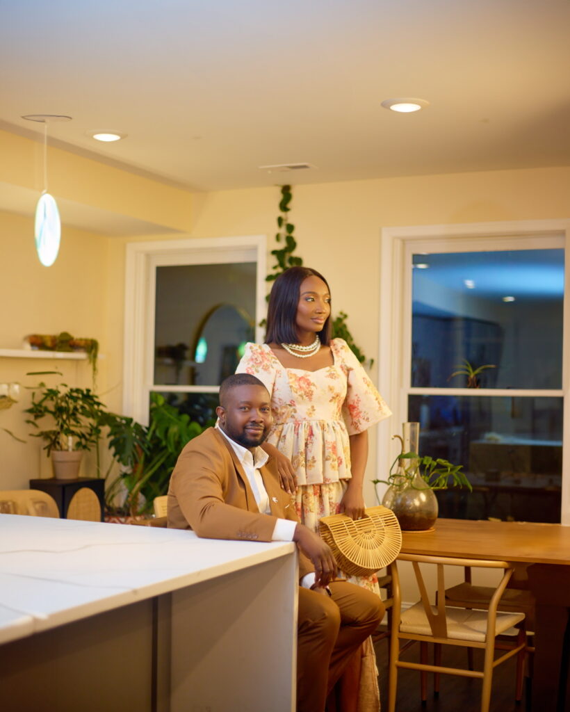 Couple sharing a quiet moment at home